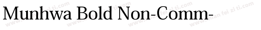 Munhwa Bold Non-Comm字体转换